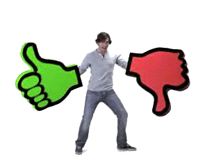 thumbs up and down